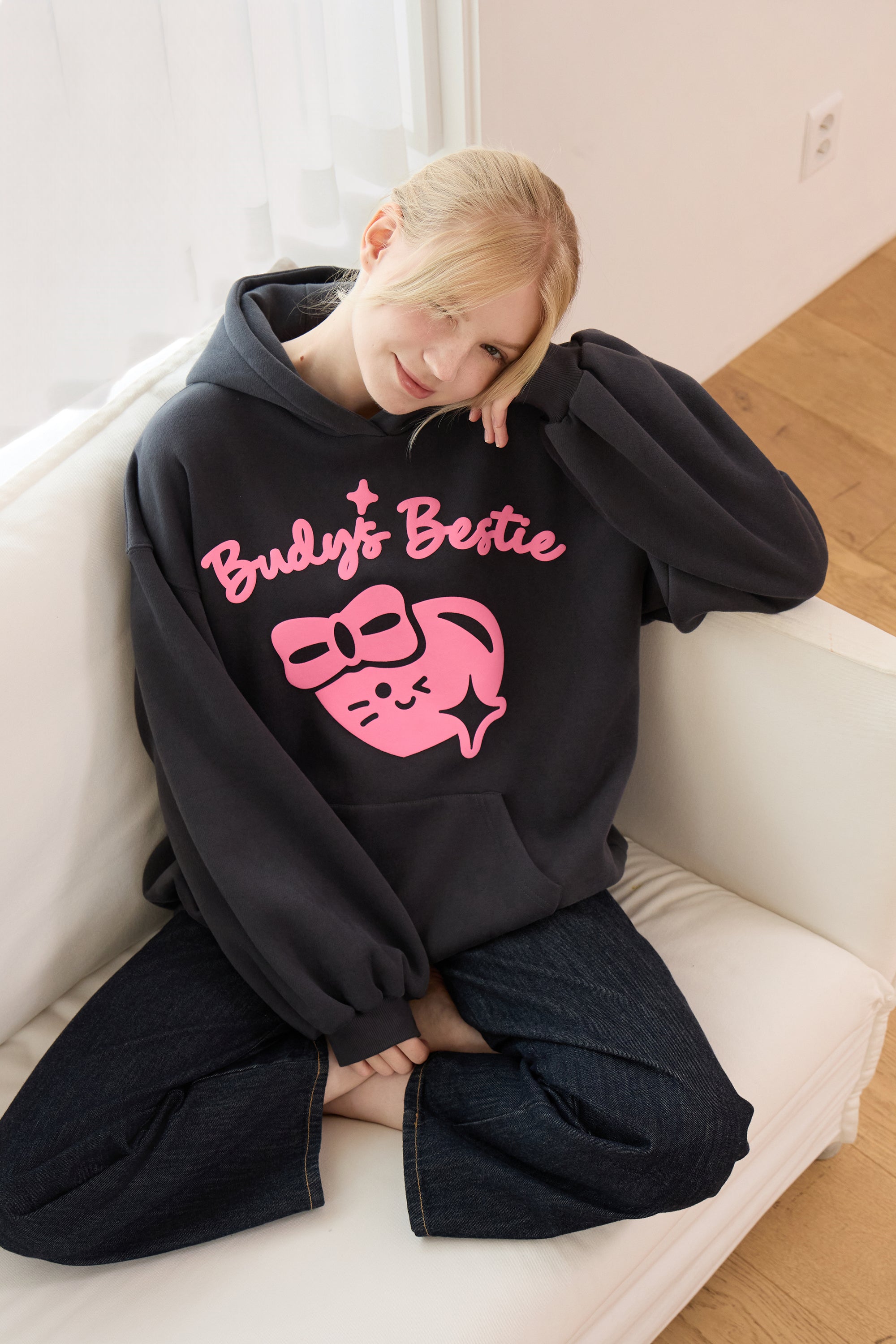 Budy's Bestie Softie Heart Hoodie