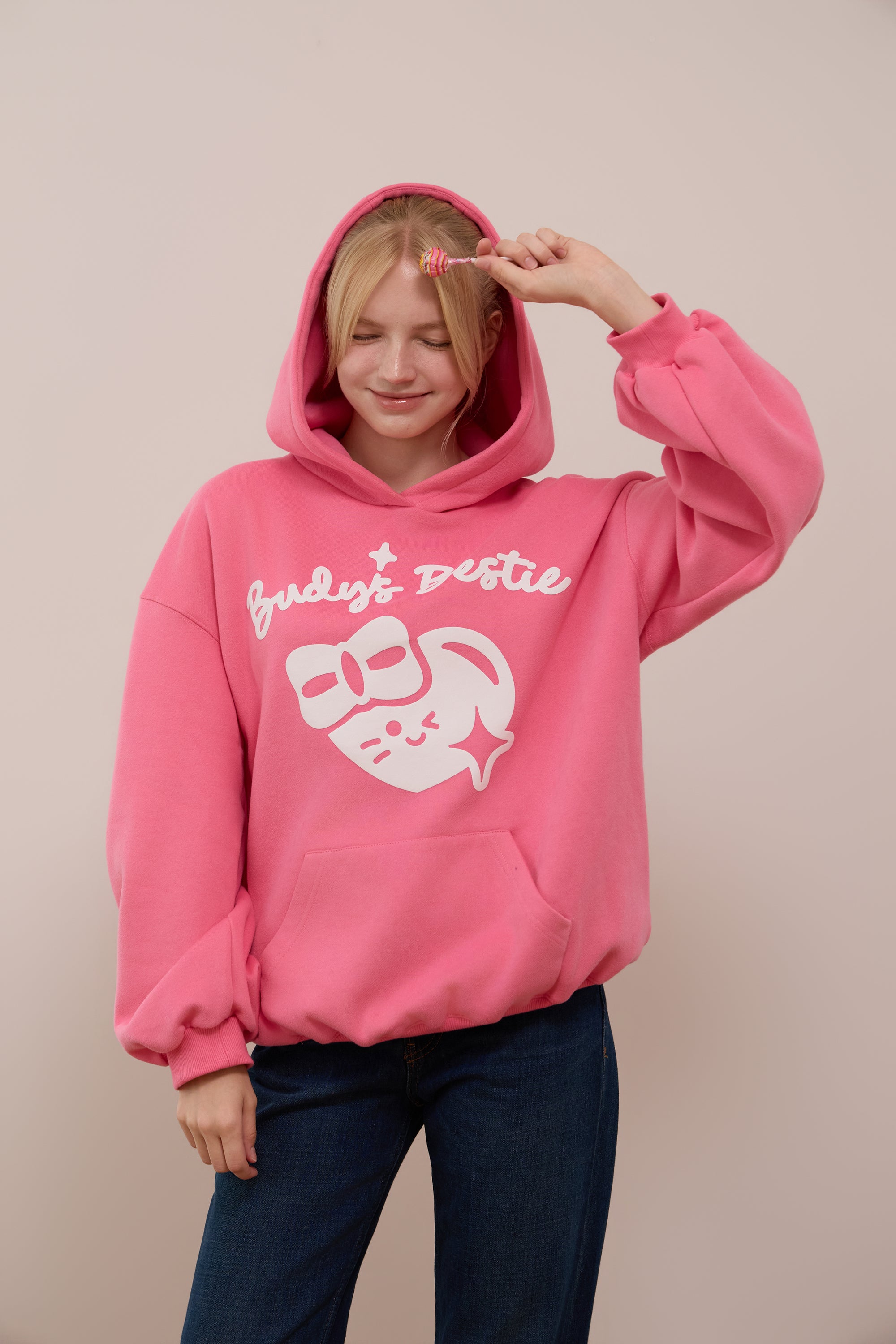 Budy's Bestie Softie Heart Hoodie